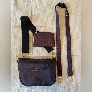 Maven Thread 3-in-1 Crossbody & sport wallet, grey leopard